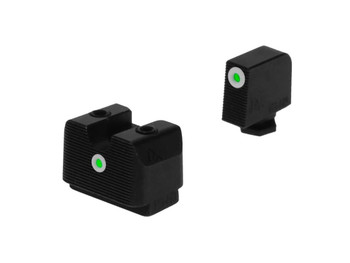 Rival Arms RA4B231G In-Line MOS Night Sights for G17/G19 Green Tritium White Outline Front Sight-Green Tritium White Outline Rear Sight