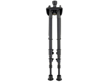 Harris Bipods S-25CP Swivel 25C Picatinny, 13.50-27", Black Steel/Aluminum, Rubber Feet
