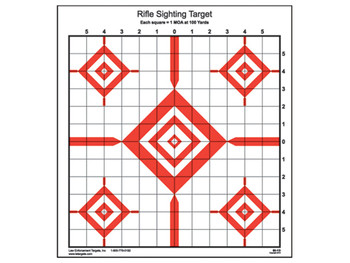 Action Target SI13100 Sighting Advanced Rifle Diamond Paper 100 yds Rifle 14" x 15" Red/White 100 Per Box