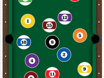 Action Target GSPOOL100 Entertainment Pool Table Paper Hanging 23" x 35" Multi-Color 100 Per Box