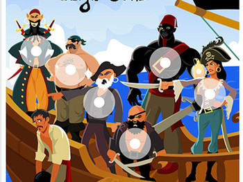 Action Target GSPIRATES100 Entertainment Pirates/Sailor Paper Hanging 23" x 35" Multi-Color 100 Per Box