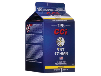 CCI 923CC VNT Rimfire 17HMR 17gr Varmint Tipped 125 Per Box/10 Case