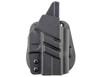1791 Gunleather TACPDHOWBG43XMOSBLKR Tactical Kydex OWB Black Kydex Paddle Compatible w/Glock 43/43X/43X MOS Right Hand