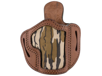 1791 Gunleather MOBH21BRWR BH2.1 Optic Ready OWB Size 2.1 Brown/Mossy Oak Leather Belt Slide Compatible w/Glock 17/Springfield XD/S&W Shield Right Hand