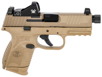 FN 66100797 509 Compact Tactical 9mm Luger 4.32 Threaded Barrel 121241 FDE Polymer Frame wMounting Rail Optic Cut FDE Stainless Steel Slide Includes Viper Red Dot UPC: 845737012199