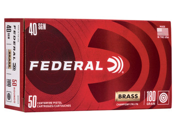 Federal WM5223 Champion Training 40S&W 180gr Full Metal Jacket 50 Per Box/20 Case