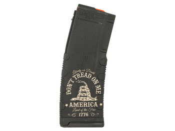 Black Rain Ordnance MAG30DONTTREAD Magazine 30rd 223 Rem/5.56 NATO Don't Tread On Me Engraving Fits AR-15 Platform