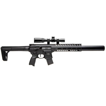 Sig Sauer Airguns AIRMCX177G2BLKSCOPE MCX Air Gen 2 CO2 177 Pellet 18 30rd Black MLOK Handgaurd Flat Trigger C02 Storage QD Stock Reduced Angle Grip 14x24mm Scope UPC: 798681682690