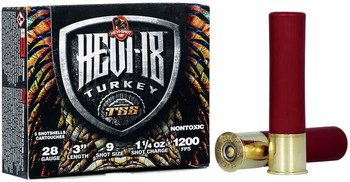 HEVIShot HS7289 HEVI18 TSS Turkey 28 Gauge 3 1 14 oz Tungsten 9 Shot 5 Per Box 10 UPC: 604544690132
