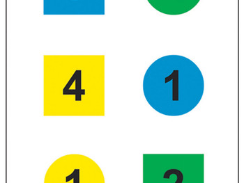 Action Target DT4B100 Training Discretionary Command Circle/Square Paper 23" x 35" Multi-Color 100 Per Box