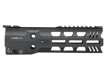 Strike Industries GRIDLOK-416-FD-9 GridLok Full Duty With Quick Detach System 9"L 1.57"D M-LOK Black Aluminum for HK 416, HK MR556, M27 IAR