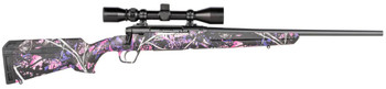 Savage Arms 57476 Axis XP Compact 6.5 Creedmoor 41 20 Matte Black BarrelRec Muddy Girl Synthetic Stock Includes Weaver 39x40mm Scope UPC: 011356574763