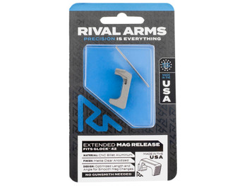 Rival Arms RA72S001D Magazine Release Extended Dark Gray Aluminum for Sig P320