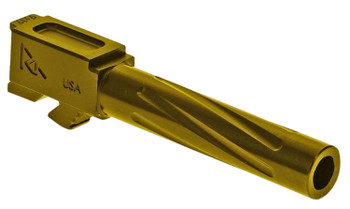 Rival Arms RA20G203E Precision V1 DropIn Barrel 9mm Luger 4.02 Gold PVD Finish 416R Stainless Steel Material for Glock 19 Gen5 UPC: 788130029985