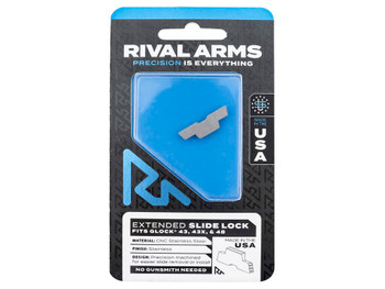 Rival Arms RARA80G003D Slide Lock Extended Polished Stainless for Glock 43/43X/48