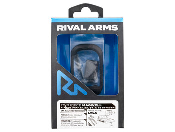Rival Arms RARA70G121A Two Piece Magwell Compatible w/Gen5 Glock 17/22/34/35, Black Anodized Aluminum