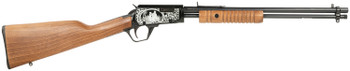 Rossi RP22181WDEN16 Gallery  Full Size 22 LR 151 18 Polished Black Steel Barrel Polished Black wFather And Son Hunting Scene Engraving Steel Receiver Hardwood Fixed Stock Right Hand UPC: 754908315406