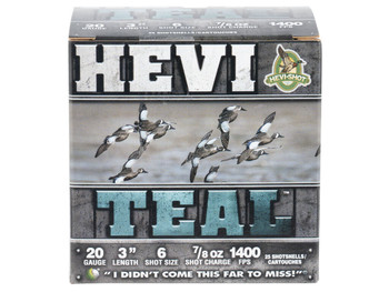 HEVI-Shot HS62006 HEVI-Teal 20Gauge 3" 7/8oz 6Shot 25 Per Box/10 Case