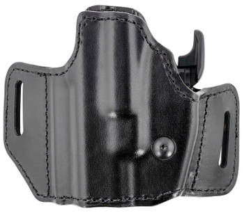 Bianchi 51832 Allusion Assent ProFit OWB Size 11 Black Leather Belt Slide Compatible wSW MP ShieldFN FNS CompactGlock 26 Gen15  Belt Up to 1.50 Wide Left Hand UPC: 013527325761