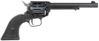 Heritage Mfg RR22MB6PG Rough Rider  22 LR22 WMR 6 Shot 6.50 Black Steel Barrel Black Cerakote Zinc Alloy Frame Black Cerakote Cylinder Black Polymer Grip HammerThumb Safety Exposed Hammer UPC: 727962708408