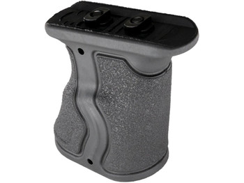 FAB Defense FXGRADMB Gradus Ergonomic Forward Grip Angled, Black Polymer with Rubber Overmold, Fits M-Lok Rail