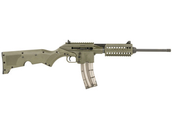 Kel-Tec SU22CAGRN SU22 Full Size 22 LR 26+1 16.10" Black Threaded Barrel, OD Green Picatinny Rail Polymer Receiver, OD Green Synthetic w/Storage Compartment Stock