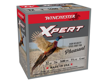 Winchester Ammo WEXP123H4 Xpert Pheasant Lead Free High Velocity 12Gauge 3" 1 1/4oz 4Shot 25 Per Box/10 Case