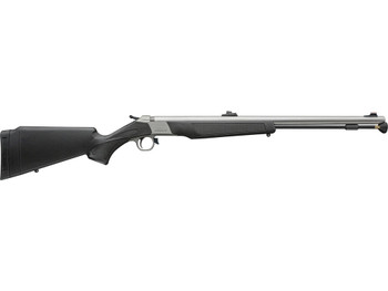 CVA PR2117SVP Wolf V2 50 Cal 209 Primer 24" Matte Stainless Steel Barrel, Drilled & Tapped Stainless Steel Receiver, Fixed Black Synthetic Stock, Williams Fiber Optic Sights
