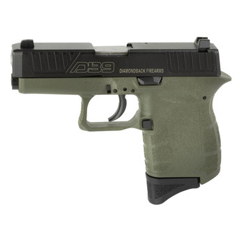 Diamondback DB0200P101 DB9 Gen4 MicroCompact Frame 9mm Luger 61 3.10 Stainless Steel Barrel Black Nitride Serrated Stainless Steel Slide OD Green Polymer Frame  Grip UPC: 810035752603