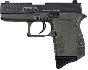 Diamondback DB0200P101 DB9 Gen4 MicroCompact Frame 9mm Luger 61 3.10 Stainless Steel Barrel Black Nitride Serrated Stainless Steel Slide OD Green Polymer Frame  Grip UPC: 810035752603