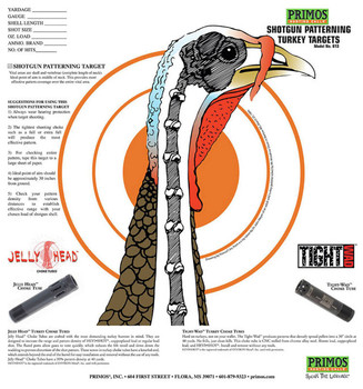 Primos 6041 Patterning Turkey  Hanging Paper Targets For Use With Shotgun 10.75 x 11.50 MultiColor 12 PK UPC: 010135060411