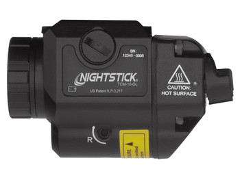 Nightstick TCM10GL Compact Weapon-Mounted Light with Green Laser Black Anodized 650 Lumens White Light