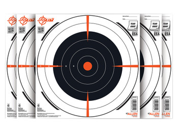 EZ-Aim 15334100 Shooting Target Bullseye Paper Hanging 12" x 12" Black/White 100 Per Pack