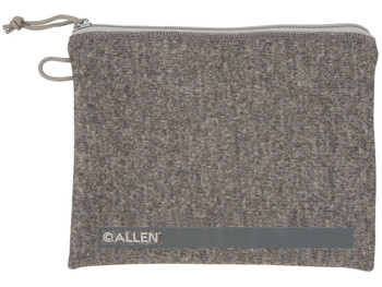 Allen 3627 Pistol Pouch Gray Polyester w/Lockable Zippers, ID Label & Fleece Lining Holds Full Size Handgun 7" L x 9" W Interior Dimensions