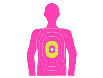 EZ-Aim 15653 In the Pink Silhouette Paper Works w/Handgun/Shotgun/Airsoft Gun/BB Guns/Pellet Gun Pink 3 Pack