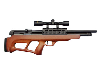 Beeman 1358 Under-Lever Pre-Charged Pneumatic 22 Pellet 10+1 Shot Black Black Receiver European Hardwood Scope 4x32mm