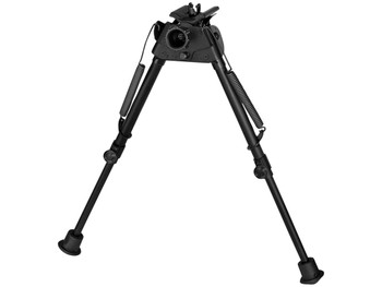 Harris Bipods S-L2 Swivel L Swivel Stud, 9-13", Black Steel/Aluminum, Self-Leveling Legs, Rubber Feet