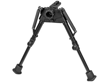Harris Bipods S-BR2M-LOK Swivel BR M-LOK, 6-9", Black Steel/Aluminum, Self-Leveling Legs, Rubber Feet