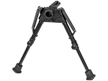 Harris Bipods S-BR2M-LOK Swivel BR M-LOK, 6-9", Black Steel/Aluminum, Self-Leveling Legs, Rubber Feet