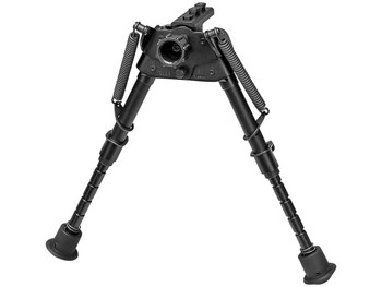 Harris Bipods S-BRMM-LOK Swivel BR M-LOK, 6-9", Black Steel/Aluminum, Notched Legs, Rubber Feet