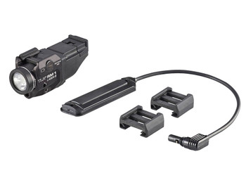 Streamlight 69445 TLR-1 RM w/Laser Black Anodized Aluminum, 500 Lumens White LED Bulb/Red Laser, 210 Meters Beam, Picatinny Rail Mount