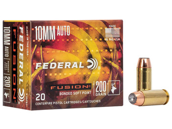 Federal F10FS1 Fusion Handgun 10mmAuto 200gr Fusion Soft Point 20 Per Box/10 Case