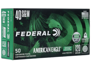 Federal AE40LF1 American Eagle Indoor Range Training 40S&W 120gr Lead Free IRT 50 Per Box/10 Case