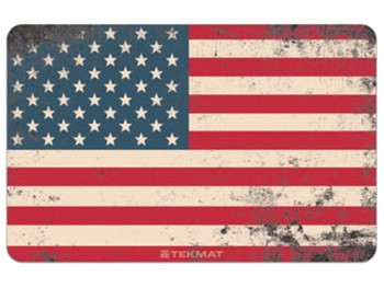 TekMat TEKR17USFLAG01 Old Glory Cleaning Mat Red/White/Blue Rubber 11"x17" American Flag