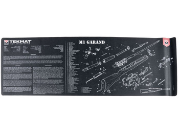 TekMat TEKR36M1GARANDBK M1 Garand Cleaning Mat Black/White Rubber 12"x36" M1 Garand Parts Diagram