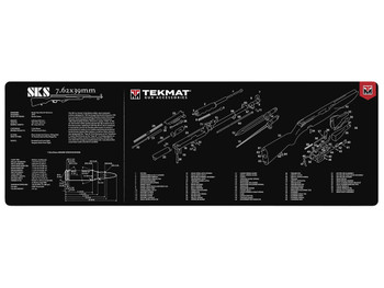 TekMat TEKR36SKS SKS Cleaning Mat Black/White Rubber 12"x36" SKS Parts Diagram