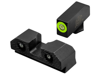 XS Sights GLR201P6G R3D 2.0 Night Sights fits Glock Black | Green Tritium Green Outline Front Sight Green Tritium Rear Sight