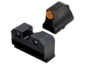 XS Sights GLR204P6N R3D 2.0 Night Sight Set Orange Tritium Front/Black Oxide Frame, Compatible w/ Glock