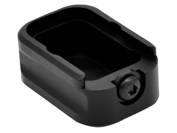 Warne MEG1932BLK Magazine Extension made of 6061-T6 Aluminum with Hardcoat Anodized Black Finish for Glock 19, 23 Magazines (Adds 3rds 9mm Luger, 2rds 40 S&W)
