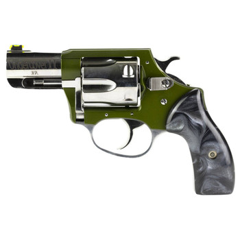 Charter Arms 53624 Undercover II Large 38 Special 6 Shot 2.20 High Polished Stainless Steel Barrel  Cylinder OD Green Anodized Aluminum Frame Black Pearlite Grip Exposed Hammer UPC: 678958536249